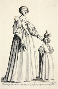 Image of Damoiselle Catherine Puttinger epouse de Jacques Calot et sa fille (Catherine Puttinger Wife of Callot and Daughter)