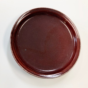 Image of Plate  (plum with blue specks)