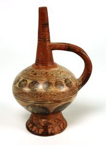 Image of Vessel with Tall Spout, Loop Handle