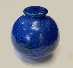 Image of Jar  (blue with lid)