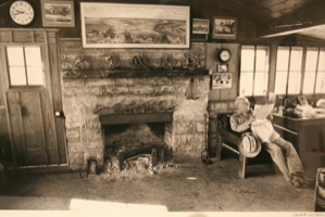 Image of Watt Matthews in Cook Shack, January 1986