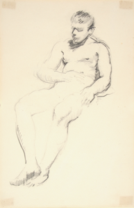 Image of Seated Nude Male