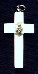 Image of Latin Cross w/ Ship Pendant