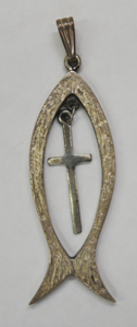 Image of Ichthys with Cross Pendant