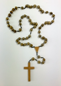 Image of Latin Cross with Seed Bead Necklace