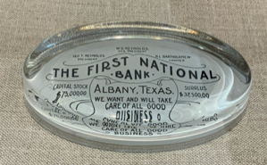 Image of Paperweight, The First National Bank, Albany, TX