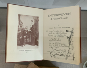 Image of Interwoven    2nd ed. leather / "Watkins Reynolds Matthews" on cover / signed by family