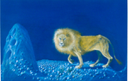 Image of Golden Lion in a Night Place