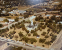 Image of Aerial View of Courthouse, West Southwest