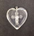 Image of Latin Cross in Heart Pendant 