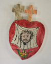 Image of Cross and Heart Wall Hanging 